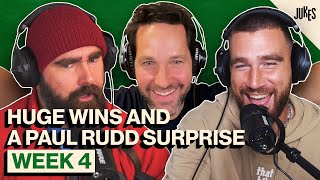 Best Tight Ends, Bad Media and Birthdays with Paul Rudd | New Heights w/ Jason & Travis Kelce | EP 5