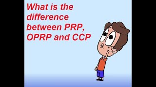 What is the difference between PRP, OPRP and CCP?