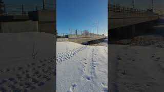 Pendolino S 33 passing Temmesjoki railway bridge