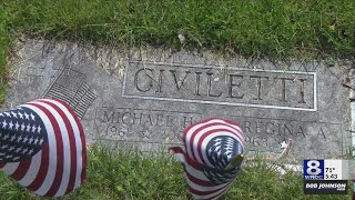Why Mike Civiletti’s grave gets 3 flags instead of 1