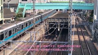 小田急線世田谷代田駅複々線化前に仮ホームから改札へ