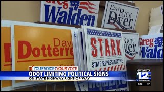 ODOT limiting political signs on state highway