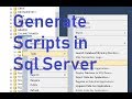 Part-3: How to Generate Scripts for Database Objects in sql server