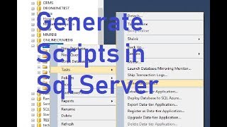Part-3: How to Generate Scripts for Database Objects in sql server