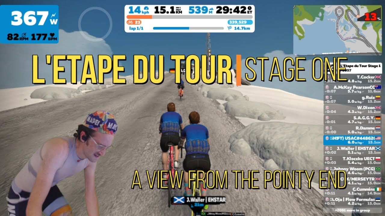 Zwift L'Etape Du Tour Stage 1. Finished In The Top 1%! Full Race W ...