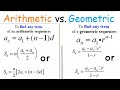 Arithmetic Sequence vs Geometric Sequence