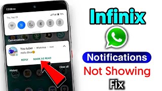 Infinix WhatsApp Notification not showing on home screen