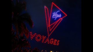 Virgin Voyages Drone Show with 400 Drones in Miami Florida