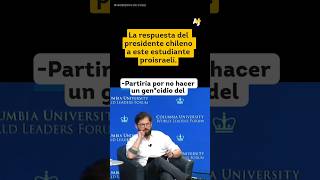 Así responde Gabriel Boric a un estudiante proisrael #shorts