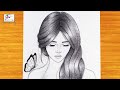 How to draw a Girl with Butterflies -Pencil sketch || Drawing video for beginner || Girl drawing