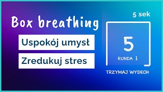 Oddychanie kwadratowe z animacją — Box Breathing [5s][30 rund]