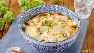 【あんかけ豆腐うどん】とろ〜りあったか。めんつゆで味付け簡単！