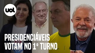 Lula, Bolsonaro, Ciro Gomes e Simone Tebet votam no primeiro turno das eleições