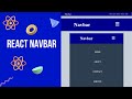 how to create a responsive navbar with react js | navbar react router v6