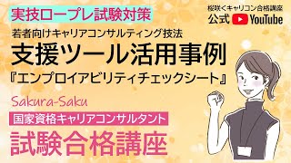 ★解説付き【キャリアコンサルタント実技試験対策】エンプロイアビリティチェックシートの活用事例