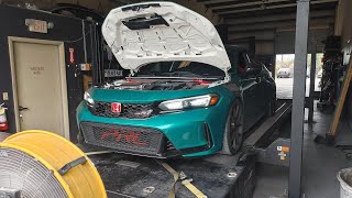 Hondata base map tune dyno results ft. 2023 Honda civic Type R FL5