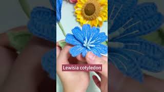 How to crochet a beautiful lewisia cotyledon ?