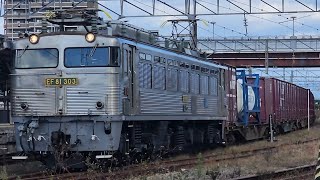 EF81-303号機　銀釜　1063レ  鳥栖駅撮影