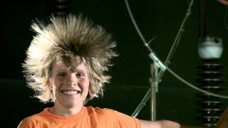 static electricity hair raising Van de Graaff (HD)