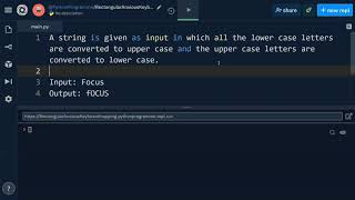 Interchange lowercase and uppercase in strings using python