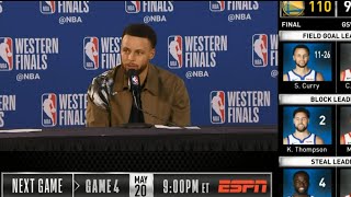 Stephen Curry PostGame -  Press Conference - Warriors Vs Portland - Game 3 - Playoffs 2019