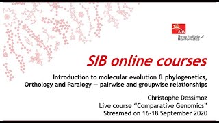 Introduction to molecular evolution \u0026 phylogenetics, Orthology \u0026 Paralogy (Comparative Genomics 1/3)