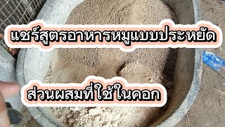 แบ่งปันส่วนผสมอาหารหมูลดต้นทุน #ขุนหมูขาย #สูตรลดต้นทุนหมู #ลดต้นทุนด้วยการผสมอาหารเอง