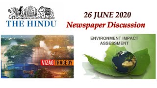 The Hindu Newspaper Discussion 26 JUNE 2020