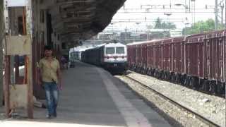 IRFCA:- Blinking WAP7 plays Running Race with an EMU hauling 12926 \