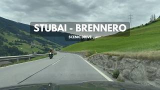 🇦🇹4k scenic Alpine drive from Austria to Italy, Stubaital - Wipptal - Brennero