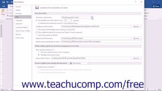 Word 2016 Tutorial Setting Word Options Microsoft Training