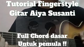 Aiya Susanti - Tutorial Fingerstyle Gitar untuk Pemula full Chord dasar.
