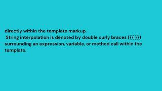 What is String Interpolation in Angular? #angular #angular_developer #frontenddevelopment #coding