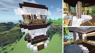 MineCreaft interior #06 : 3 storey glass round house