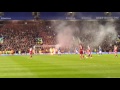 birmingham city v middlesbrough fans celebrate gaston ramirez goal flares go off