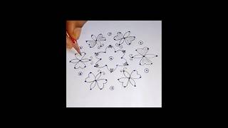 9-5 dots #simple kolam# design #