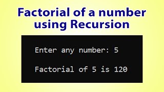 Program to find factorial of a number using Recursion | C Programming