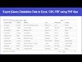 Export jQuery Datatables Data to Excel CSV PDF using PHP Ajax