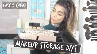 DIY Makeup Storage and Organization Ideas | Under $5