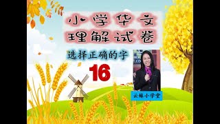 【小学华文理解试卷】【选择正确的字 16】【KSSR】