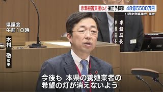 熊本県議会　総額48億5500万円の一般会計補正予算案 提案　赤潮被害の支援策など