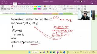 Recursive function to calculate x to the power y