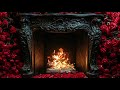 roses u0026 flames romantic fireplace ambience for valentine s day cinemagraph