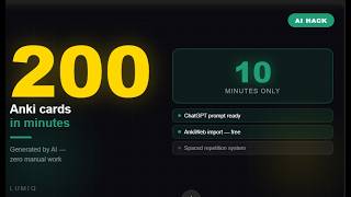 How I Generate 200 Anki Cards in 10 Minutes Using AI (Medical School Hack)