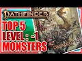 TOP 5 Level: -1 Creatures within Pathfinder2e