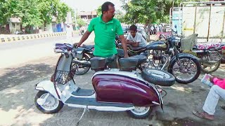 Old Lambretta Scooter 150 Model of 1968  on road owner Shahjad Rehan Chaprasipura Amravati