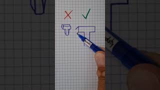 how to draw 3D T #condsty