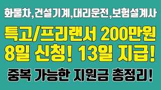 6차특고프리랜서 지원금 200만원! 신청방법, 지급 날짜, 신청 기간 확인하세요!