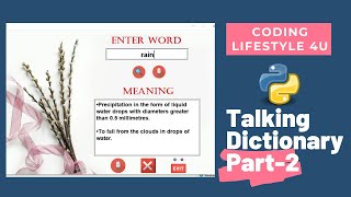 Talking Dictionary Part 2 | Python Tkinter GUI Project