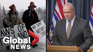 B.C. premier lays out expectations for RCMP, Indigenous pipeline protesters